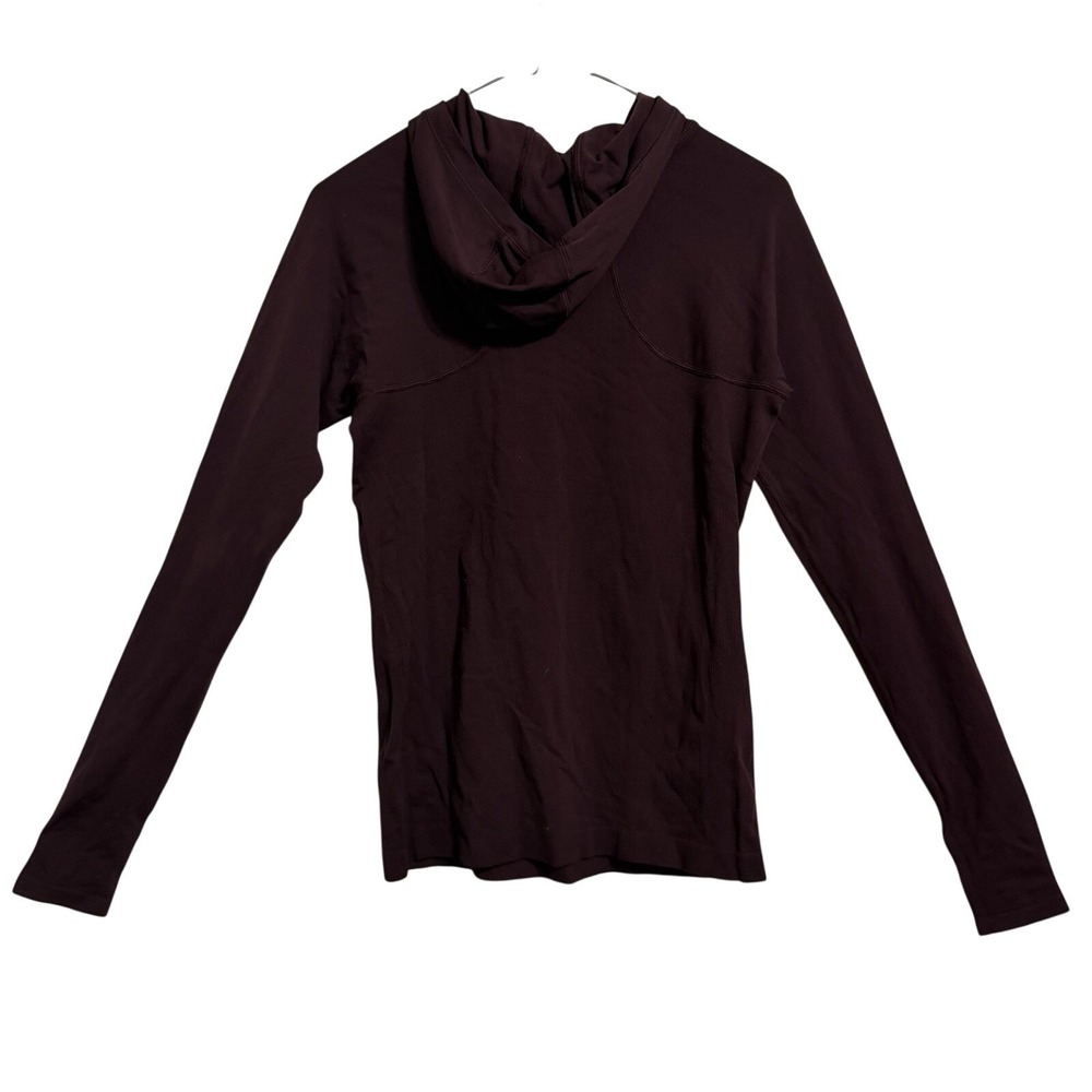 Athleta Momentum Hoodie Womens Small Dark Burgundy Plum‎ Long Sleeve Thumbholes - Picture 6 of 9